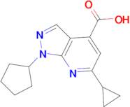 1-cyclopentyl-6-cyclopropyl-1H-pyrazolo[3,4-b]pyridine-4-carboxylic acid