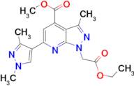 methyl 6-(1,3-dimethyl-1H-pyrazol-4-yl)-1-(2-ethoxy-2-oxoethyl)-3-methyl-1H-pyrazolo[3,4-b]pyridine-4-carboxylate