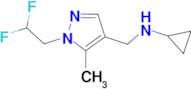 N-{[1-(2,2-difluoroethyl)-5-methyl-1H-pyrazol-4-yl]methyl}cyclopropanamine