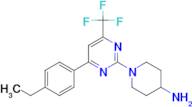 1-[4-(4-ethylphenyl)-6-(trifluoromethyl)pyrimidin-2-yl]piperidin-4-amine