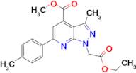 methyl 1-(2-ethoxy-2-oxoethyl)-3-methyl-6-(4-methylphenyl)-1H-pyrazolo[3,4-b]pyridine-4-carboxylate