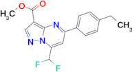 methyl 7-(difluoromethyl)-5-(4-ethylphenyl)pyrazolo[1,5-a]pyrimidine-3-carboxylate