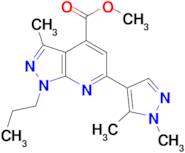 methyl 6-(1,5-dimethyl-1H-pyrazol-4-yl)-3-methyl-1-propyl-1H-pyrazolo[3,4-b]pyridine-4-carboxylate