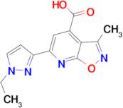 6-(1-ethyl-1H-pyrazol-3-yl)-3-methylisoxazolo[5,4-b]pyridine-4-carboxylic acid
