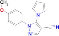 1-(4-methoxyphenyl)-5-(1H-pyrrol-1-yl)-1H-pyrazole-4-carbonitrile