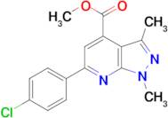 methyl 6-(4-chlorophenyl)-1,3-dimethyl-1H-pyrazolo[3,4-b]pyridine-4-carboxylate