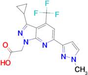 [3-cyclopropyl-6-(1-methyl-1H-pyrazol-3-yl)-4-(trifluoromethyl)-1H-pyrazolo[3,4-b]pyridin-1-yl]ace…