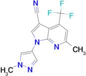 6-methyl-1-(1-methyl-1H-pyrazol-4-yl)-4-(trifluoromethyl)-1H-pyrrolo[2,3-b]pyridine-3-carbonitrile