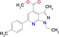 methyl 1-ethyl-3-methyl-6-(4-methylphenyl)-1H-pyrazolo[3,4-b]pyridine-4-carboxylate