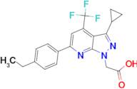 [3-cyclopropyl-6-(4-ethylphenyl)-4-(trifluoromethyl)-1H-pyrazolo[3,4-b]pyridin-1-yl]acetic acid