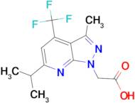 [6-isopropyl-3-methyl-4-(trifluoromethyl)-1H-pyrazolo[3,4-b]pyridin-1-yl]acetic acid