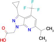 [3-cyclopropyl-6-isopropyl-4-(trifluoromethyl)-1H-pyrazolo[3,4-b]pyridin-1-yl]acetic acid