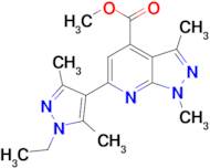 methyl 6-(1-ethyl-3,5-dimethyl-1H-pyrazol-4-yl)-1,3-dimethyl-1H-pyrazolo[3,4-b]pyridine-4-carbox...