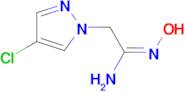 (1E)-2-(4-chloro-1H-pyrazol-1-yl)-N'-hydroxyethanimidamide