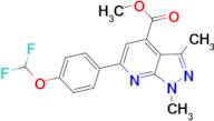 methyl 6-[4-(difluoromethoxy)phenyl]-1,3-dimethyl-1H-pyrazolo[3,4-b]pyridine-4-carboxylate