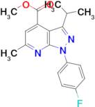 methyl 1-(4-fluorophenyl)-3-isopropyl-6-methyl-1H-pyrazolo[3,4-b]pyridine-4-carboxylate