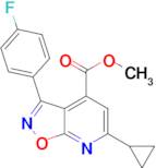 methyl 6-cyclopropyl-3-(4-fluorophenyl)isoxazolo[5,4-b]pyridine-4-carboxylate