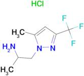 {1-methyl-2-[5-methyl-3-(trifluoromethyl)-1H-pyrazol-1-yl]ethyl}amine hydrochloride