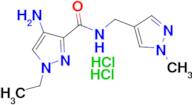 4-amino-1-ethyl-N-[(1-methyl-1H-pyrazol-4-yl)methyl]-1H-pyrazole-3-carboxamide