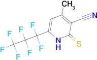 6-(heptafluoropropyl)-4-methyl-2-thioxo-1,2-dihydropyridine-3-carbonitrile