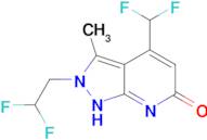 2-(2,2-difluoroethyl)-4-(difluoromethyl)-3-methyl-2,7-dihydro-6H-pyrazolo[3,4-b]pyridin-6-one