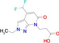 3-[4-(difluoromethyl)-2-ethyl-6-oxo-2,6-dihydro-7H-pyrazolo[3,4-b]pyridin-7-yl]propanoic acid