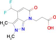 3-[4-(difluoromethyl)-2,3-dimethyl-6-oxo-2,6-dihydro-7H-pyrazolo[3,4-b]pyridin-7-yl]propanoic acid
