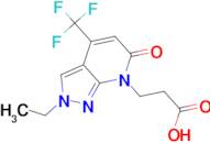 3-[2-ethyl-6-oxo-4-(trifluoromethyl)-2,6-dihydro-7H-pyrazolo[3,4-b]pyridin-7-yl]propanoic acid