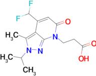 3-[4-(difluoromethyl)-2-isopropyl-3-methyl-6-oxo-2,6-dihydro-7H-pyrazolo[3,4-b]pyridin-7-yl]prop...