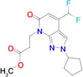 methyl 3-[2-cyclopentyl-4-(difluoromethyl)-6-oxo-2,6-dihydro-7H-pyrazolo[3,4-b]pyridin-7-yl]prop...