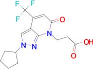 3-[2-cyclopentyl-6-oxo-4-(trifluoromethyl)-2,6-dihydro-7H-pyrazolo[3,4-b]pyridin-7-yl]propanoic acid