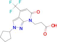 3-[2-cyclopentyl-6-oxo-4-(trifluoromethyl)-2,6-dihydro-7H-pyrazolo[3,4-b]pyridin-7-yl]propanoic ac…