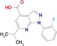 1-(2-fluorophenyl)-6-isopropyl-1H-pyrazolo[3,4-b]pyridine-4-carboxylic acid