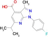 1-(4-fluorophenyl)-6-isopropyl-3-methyl-1H-pyrazolo[3,4-b]pyridine-4-carboxylic acid