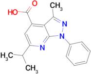 6-isopropyl-3-methyl-1-phenyl-1H-pyrazolo[3,4-b]pyridine-4-carboxylic acid