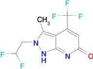 2-(2,2-difluoroethyl)-3-methyl-4-(trifluoromethyl)-2,7-dihydro-6H-pyrazolo[3,4-b]pyridin-6-one