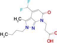 3-[2-butyl-4-(difluoromethyl)-3-methyl-6-oxo-2,6-dihydro-7H-pyrazolo[3,4-b]pyridin-7-yl]propanoic …