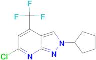 6-chloro-2-cyclopentyl-4-(trifluoromethyl)-2H-pyrazolo[3,4-b]pyridine