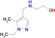 2-{[(1-ethyl-5-methyl-1H-pyrazol-4-yl)methyl]amino}ethanol