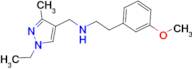 N-[(1-ethyl-3-methyl-1H-pyrazol-4-yl)methyl]-2-(3-methoxyphenyl)ethanamine