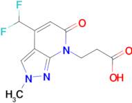 3-[4-(difluoromethyl)-2-methyl-6-oxo-2,6-dihydro-7H-pyrazolo[3,4-b]pyridin-7-yl]propanoic acid