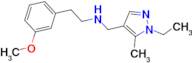 N-[(1-ethyl-5-methyl-1H-pyrazol-4-yl)methyl]-2-(3-methoxyphenyl)ethanamine