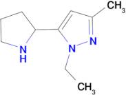 1-ethyl-3-methyl-5-pyrrolidin-2-yl-1H-pyrazole