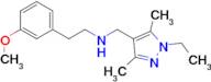 N-[(1-ethyl-3,5-dimethyl-1H-pyrazol-4-yl)methyl]-2-(3-methoxyphenyl)ethanamine