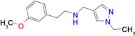 N-[(1-ethyl-1H-pyrazol-4-yl)methyl]-2-(3-methoxyphenyl)ethanamine