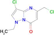 3-chloro-5-(chloromethyl)-1-ethylpyrazolo[1,5-a]pyrimidin-7(1H)-one