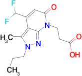 3-[4-(difluoromethyl)-3-methyl-6-oxo-2-propyl-2,6-dihydro-7H-pyrazolo[3,4-b]pyridin-7-yl]propanoic acid