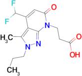 3-[4-(difluoromethyl)-3-methyl-6-oxo-2-propyl-2,6-dihydro-7H-pyrazolo[3,4-b]pyridin-7-yl]propanoic…