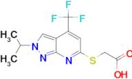 {[2-isopropyl-4-(trifluoromethyl)-2H-pyrazolo[3,4-b]pyridin-6-yl]thio}acetic acid