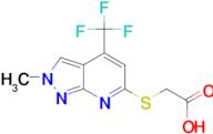 {[2-methyl-4-(trifluoromethyl)-2H-pyrazolo[3,4-b]pyridin-6-yl]thio}acetic acid